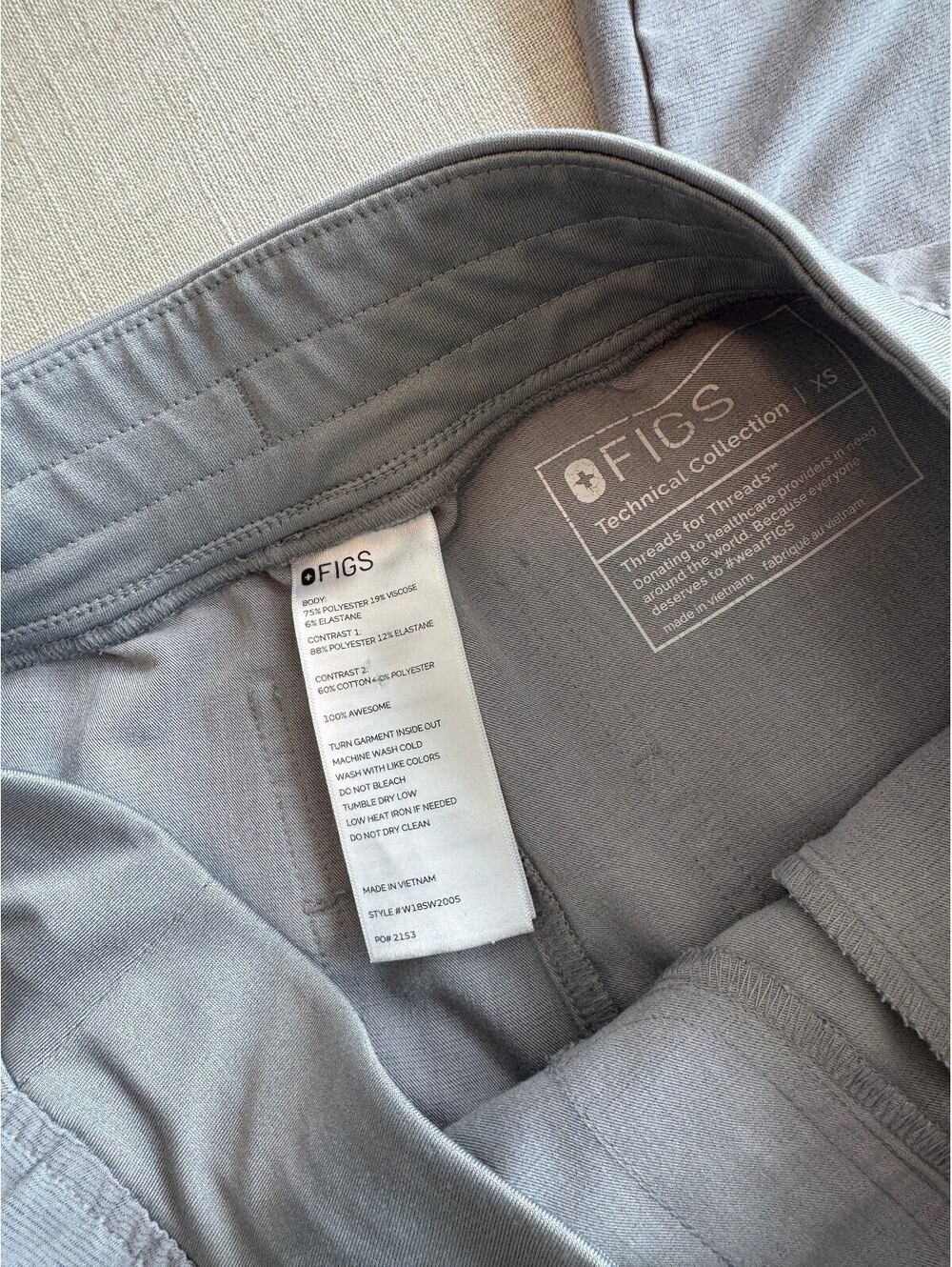 FIGS Zamora Jogger Scrub Pants Dark Space Gray XS - Picture 4 of 4